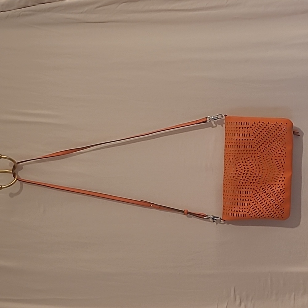 Stella & Dot Orange/Tan Purse